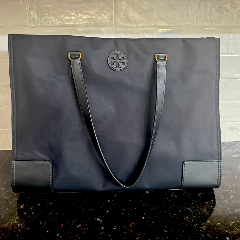 New Tory Burch Ella tote nylon large black NWOT